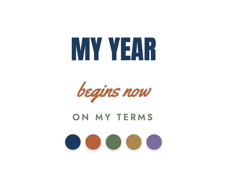 The same phrase set in three different typefaces, above a row of colour swatches.